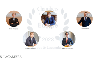 Cases & Lacambra vuelve a ser reconocida en la edición europea de Chambers & Partners