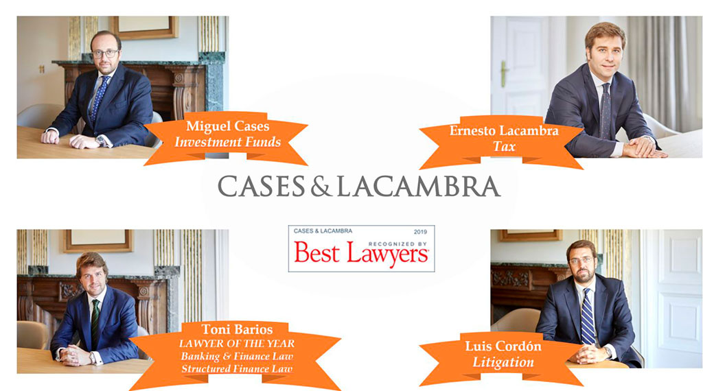 Best Lawyers reconoce a 4 abogados de Cases&Lacambra por su trabajo y como referentes en sus respectivos mercados