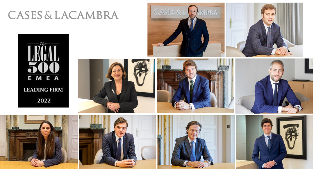 El analista jurídico Legal 500 sitúa a Cases&Lacambra entre los mejores despachos de abogados españoles