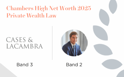 Cases & Lacambra, reconocida de nuevo entre las mejores Firmas especializadas en el asesoramiento tributario a grandes patrimonios por Chambers and Partners